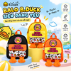 Balo Trẻ Em B.Duck Vịt Vàng Cute, Balo 2 Quai Hoạt Hình Có Chân Bông, Nhỏ Gọn Thời Trang Cho Bé