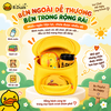 Balo B.Duck Vịt Vàng Cho Bé 1-4 Tuổi Có Dây Dắt Chống Đi Lạc, Balo Nắp Gập Nhẹ Thoáng Khí Cho Bé Trai Bé Gái