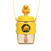 Bình Nước B.Duck 500ml Có Ống Hút – Bình Nước Hoạt Hình Cho Bé Kèm Dây Đeo