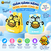 Balo B.Duck Cho Bé Trai Bé Gái, Balo Mẫu Giáo Trẻ Em Vịt Vàng 2 Quai Đi Học Mầm Non, có dây chống lạc