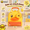 Balo B.Duck Vịt Vàng Cho Bé Đi Học Mẫu Giáo, Balo Trẻ Em Hình Mỏ Vịt 3D Kèm Túi Nhỏ Tháo Rời, Nhẹ Êm Dễ Thương