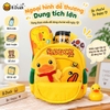 Balo B.Duck Vịt Vàng Khủng Long Cho Bé 1-4 Tuổi, Balo Chống Đi Lạc Có Dây Dắt, Balo Mẫu Giáo Nhẹ Cho Bé Trai Bé Gái
