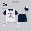 T86|Trắng kẻ - Navy