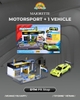 ĐỒ CHƠI XE MÔ HÌNH MAJORETTE MOTORSPORT DTM PIT STOP + 1 VEHICLE