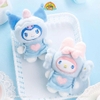 ĐỒ CHƠI HỘP MÙ MÓC KHÓA SANRIO CHARACTERS BLUE FLUTTER SERIES PLUSH RELAXING TOY