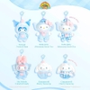 ĐỒ CHƠI HỘP MÙ MÓC KHÓA SANRIO CHARACTERS BLUE FLUTTER SERIES PLUSH RELAXING TOY