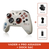 Flydigi Vader 4 Pro | Tay cầm chơi game Joystick Điều Chỉnh Lực, Polling Rate 10 - Combo Vader 4 + Dock Trắng