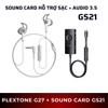 Tai nghe chơi game Plextone G27 trang bị màn loa kép, dây chống đứt & chống rối - Combo Tai nghe Plextone G27 + Sound Card GS21