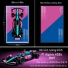 Tranh Treo Mô Hình Xe F1 Alpine A523 BWT Tỉ Lệ 1:8