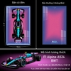 Tranh Treo Mô Hình Xe F1 Alpine A523 BWT Tỉ Lệ 1:8
