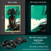 Khung Tranh Treo Mô Hình Xe F1 Mercedes AMG W14 Tỉ Lệ 1:8