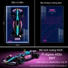 Tranh Treo Mô Hình Xe F1 Alpine A523 BWT Tỉ Lệ 1:8