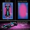 Tranh Treo Mô Hình Xe F1 Alpine A523 BWT Tỉ Lệ 1:8
