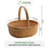 Giỏ picnic giả mây