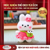 MÓC KHÓA THỎ ĐEO TÚI ẾCH - HỒNG | HANDMADE