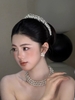 Cài tóc cô dâu ngọc trai bản dày_X21