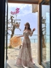 Áo croptop trễ vai phối chân váy maxi_Y98