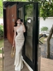 Đầm dạ hội ôm dáng cổ yếm thanh lịch_Y40