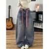 Quần jeans ống phồng phối dây eo_E09