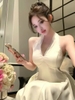 Đầm trắng cổ yếm dáng ballroom_Y41