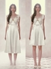 LaceMade váy trắng tay bèo phối dây ngọc trai_Y88