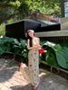 Đầm maxi hoa pastel cổ yếm nữ tính nhẹ nhàng_Y27