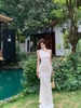 Đầm dạ hội ôm dáng cổ yếm thanh lịch_Y40