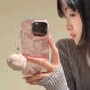 Ốp lưng mèo hồng kèm móc bông_O51 (Iphone, Huawei, Honor, OPPO, Vivo, Xiaomi & Redmi)