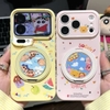 Ốp lưng Shin & Winnie the Pooh kèm giá đỡ điện thoại_O204 (Iphone, Huawei, Honor, OPPO, Vivo, Xiaomi & Redmi)