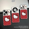Ốp lưng điện thoại Hello Kitty dâu tây, họa tiết chấm bi đỏ trắng_O188 (Iphone, Huawei, Honor, OPPO, Vivo, Xiaomi & Redmi)