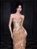 Đầm dạ hội kim sa tầng sang trọng_I96