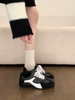 Giày sneaker retro phối da lộn thể thao nữ_S13