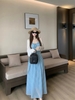 Váy chấm bi dáng xòe cổ vuông_Y76
