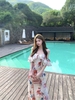 Váy maxi hoa tay phồng trễ vai_Y96