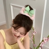 Cột tóc nơ caro phối dây vải_R07