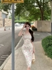 Váy midi ôm dáng phối ren_V44