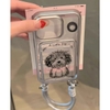 Ốp lưng chó mèo hoạt hình có ngăn thẻ kèm dây_O56 (Iphone & Huawie)