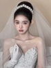 Cài tóc cô dâu đính ngọc trai bản lớn_X19