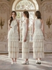 LaceMade váy tầng cổ yếm bèo nhún_Y101