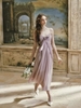 LaceMade váy satin xếp ly dáng dài_Y90