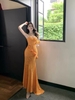 Váy maxi ren dáng ôm phối hoa_Y116