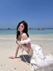 Áo ren croptop phối chân váy maxi_Y93