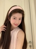 Băng đô cài tóc bản to đính charm trái tim_L02