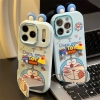 Ốp lưng Doraemon tai nổi kèm gương_O106 (Iphone, Huawei, Honor, OPPO, Vivo, Xiaomi & Redmi)