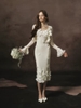 LaceMade váy len dáng ôm đính hoa_Y55