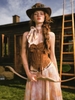 LaceMade áo corset ren vintage và chân váy dài_V55