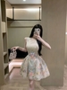 Váy hoa dáng xòe cổ tròn_Y86
