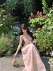 Váy hoa loang cúp ngực dáng dài_Y119