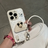 Ốp lưng da Mickey kèm dây đeo_O42 (Iphone, Huawei, Honor, OPPO, Vivo, Xiaomi & Redmi)