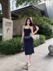 Áo hai dây chân váy midi_V48